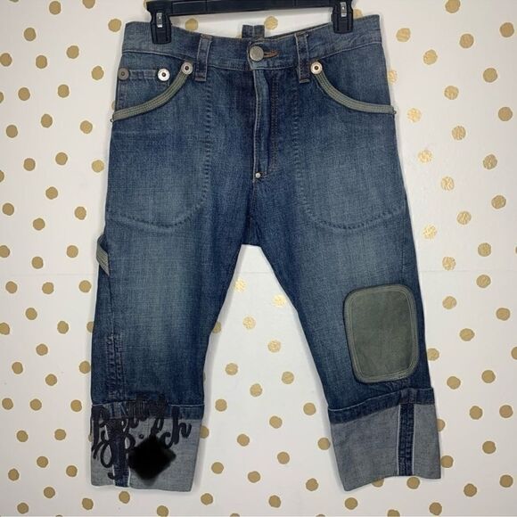 DSQUARED2 Women’s Patch Crop Denim Size 40 - Picture 1 of 9